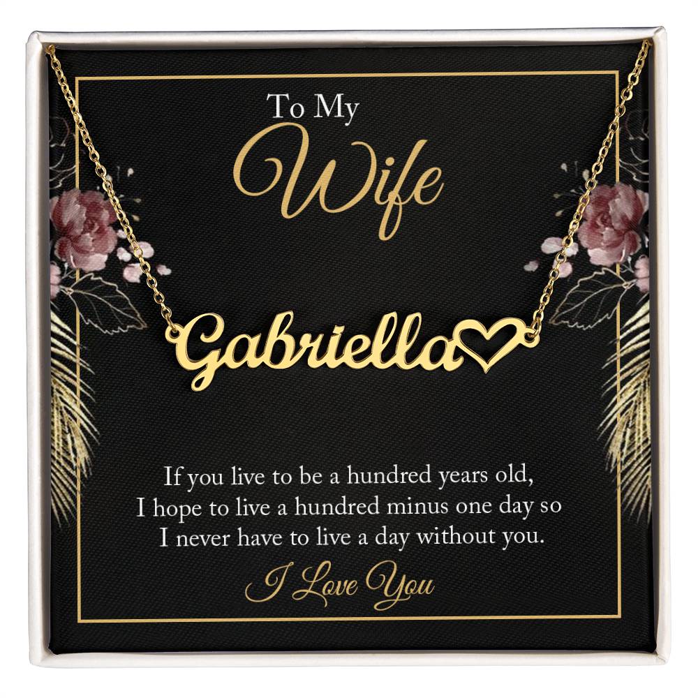 To My wife - if you live to be a hundred years old