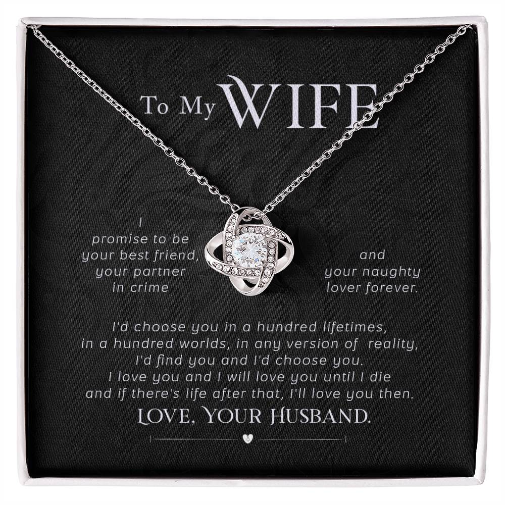 To my wife- I promise